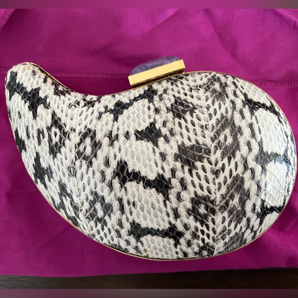 ETRO snake print clutch